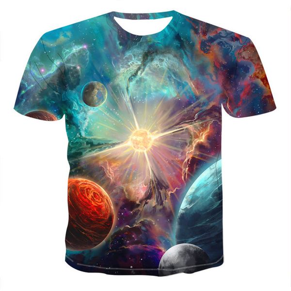 

natural starry sky graphic summer 3d boy clothing 3d print shirts hippie graphic oversized men clothing