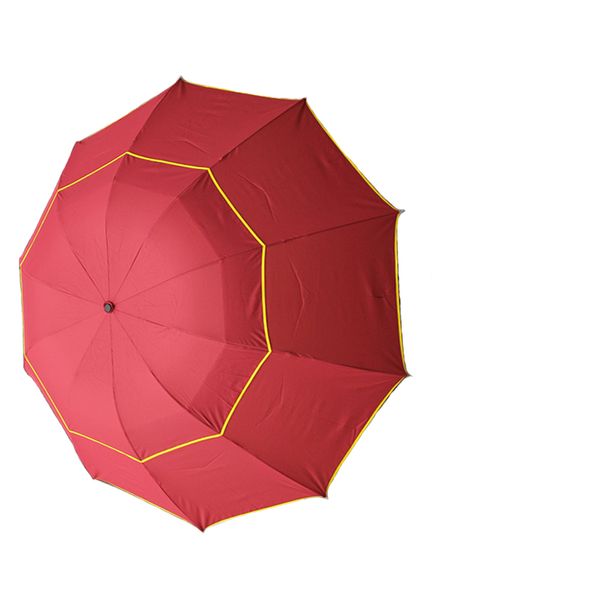 

windproof anti uv sun fast dry 3-folding double layer golf umbrella rain durable