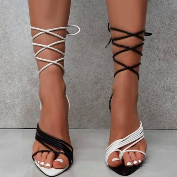 

women's sandals high with transparent pointed thin with matching color low help fashion simple personality joker european and american, Black