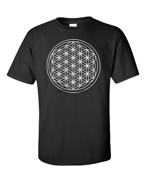 

flower of life mens t-shirt funny geometric patterns t-shirt custom made