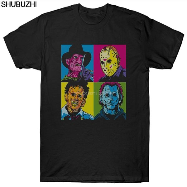 

horror film movie t-shirt 1980's cult friday the 13th kruger halloween warhol cotton new summer t shirt men cool tee sbz5608
