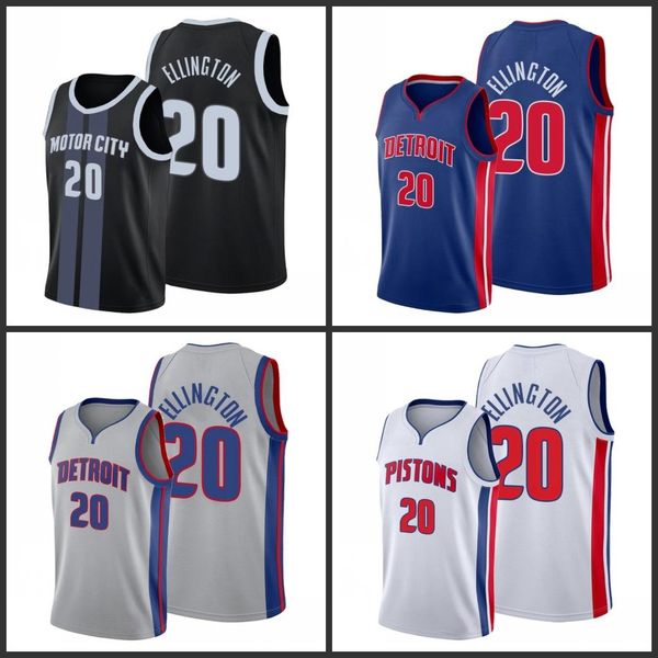

detroit pistons wayne ellington men city basketball jersey, Black