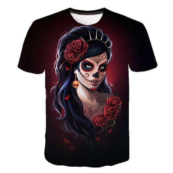 

skull men cosplay colorful summer 3d print shirts harajuku hippie funny men clothing