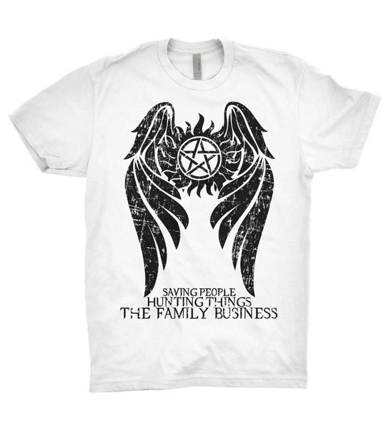 

2019 summer supernatural t shirt winchester brothers hunters team sam dean bobby family tv tee