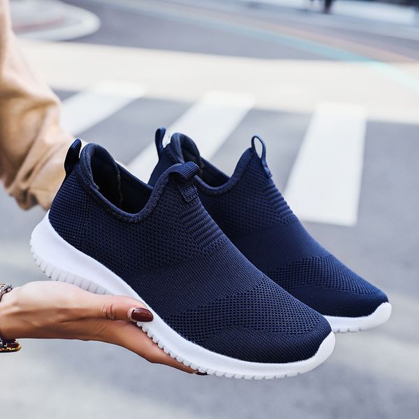 

mesh men casual shoes slip on breathable lightweight shoes men big size 35-48 comfortable footwear man couples drop shipping, Black