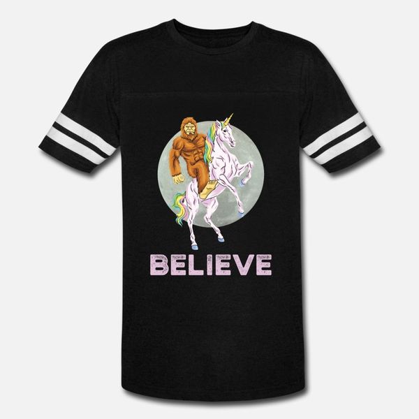 

bigfoot unicorn sasquatch moon night поверь футболки рубашки мужчины печать 100% хлопок шею homme симпатичные комфортное весна осень обычная
