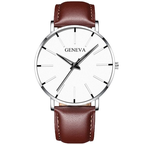 

mens watches 2020 ultra thin watches simple men business stainless steel mesh belt quartz watch high quality, Slivery;brown