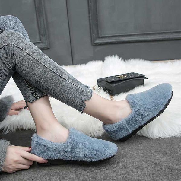 

2020 new women winter warm flat shoes outside women wear winter doug with velvet a pedal casual shoes, Black