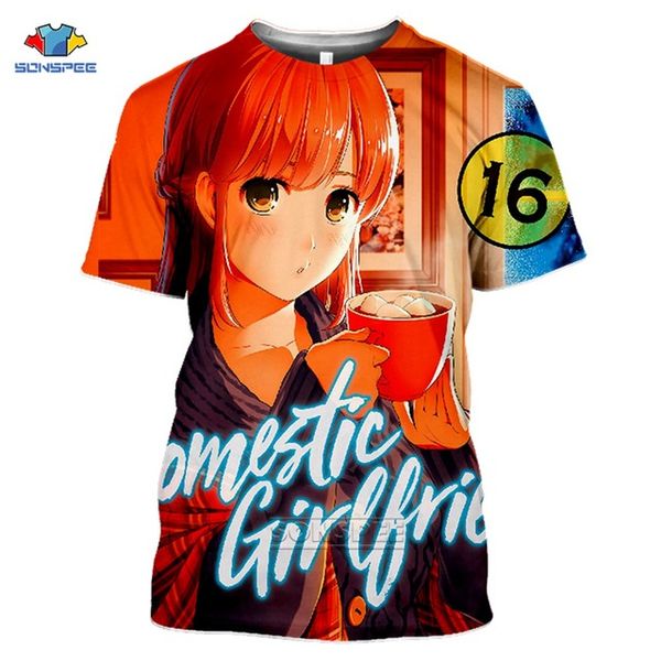 

anime domestic girlfriend rui tachibana na kanojo cosplay men off black white homme 3d print shirts oversized kawaii graphic men clothing