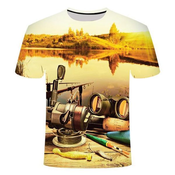 

fishing fun fish fishing rod 3d print shirts harajuku funny harajuku men clothing