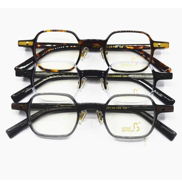 

vintage small square eyeglass frames full rim glasses acetate myopia rx able quality, Black