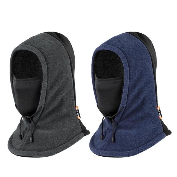 

cycling caps & masks fleece balaclava warmer windproof hood face cover for skiing, Black