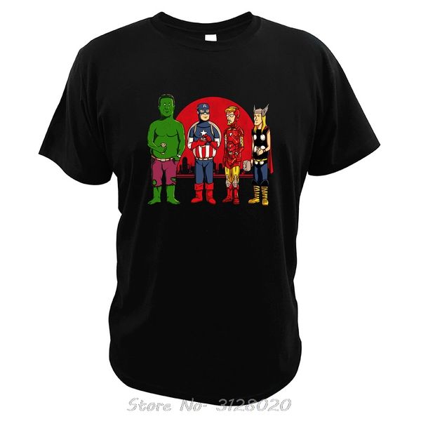 

comics t shirt bruce banner captain america iron man thor super hero tshirt king of the hill tv show mashup tees