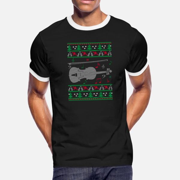 

violin christmas t shirt men personalized cotton crew neck trend fitness comical summer vintage shirt