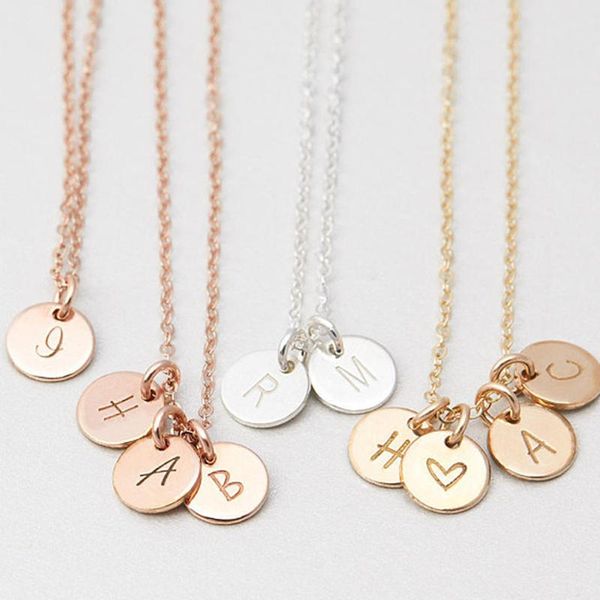 

2020letters coins necklace handmade custom rose gold choker 7mm pendant collier femme kolye collares jewelry riverdale, Silver