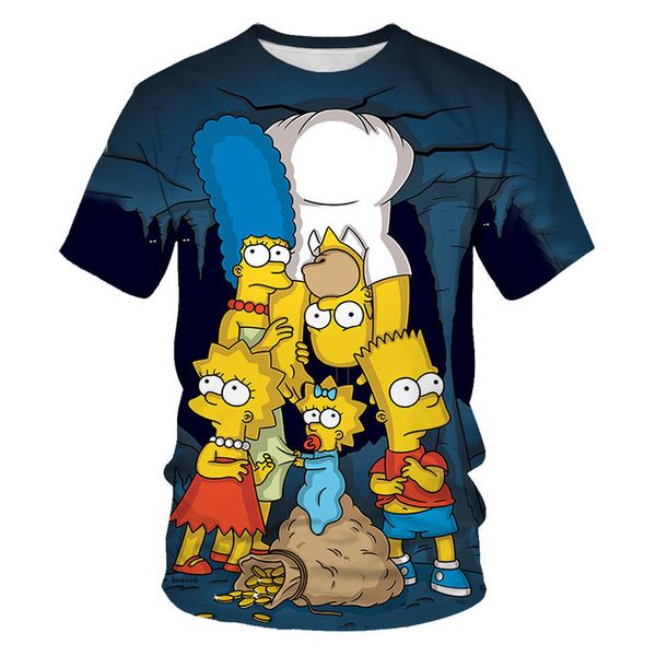 

new simpsons couple street summer 3d print shirts funny hippie funny men clothing