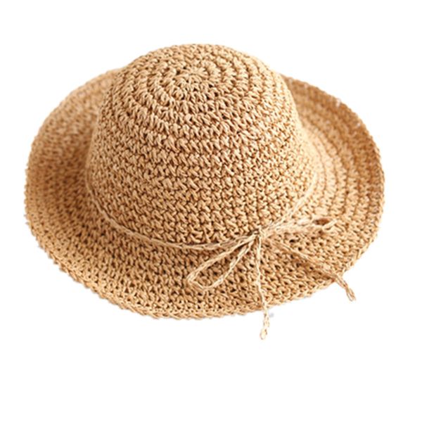 

2020 new girls hand made sun hat kids summer raffia straw hat big wing beach cap foldable breathable summer parent-child, Blue;gray