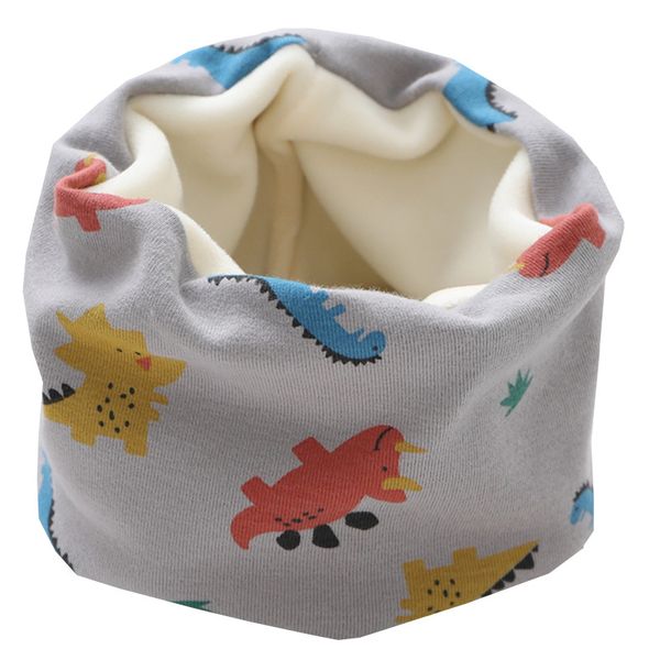 

scarves 2021 autumn winter children plush scarf cartoon kids o-ring knitted boys girls neck collars warm neckerchief, Blue;gray