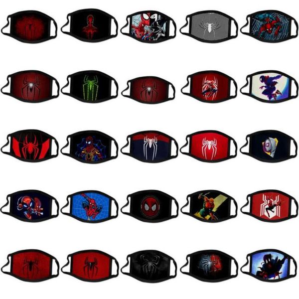 

children super cotton cosplay spiderman washable party spider-man dust mask kid hero masks 8 windproof face reusable cute designer ztlro, Black
