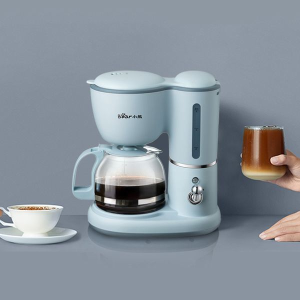 

bear coffee machine household small fully semi-automatic american-style mini coffee machine grindÂ one-piece foam teapot