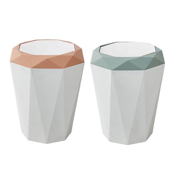 

2 pack modern home waste rubbish garbage bin trash can dustbin indoor l