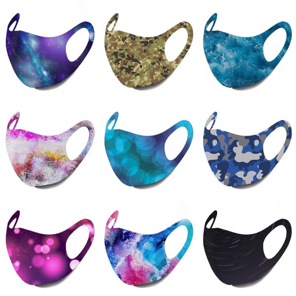 

сша 2020 звездное небо периферии губка маска для взрослых цифровая печатная dust маска 3d дышащая маска xd23580 # 343 # 635