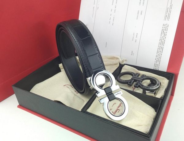 

2020 the new large buckle design belt luxury men's belt, fashionable women's belt wholesale delivery with box, Black;brown