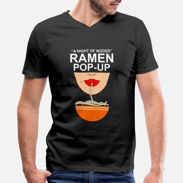

ramen pop up night of noods meme anime otaku t shirt men knitted cotton s-3xl loose comfortable summer family shirt