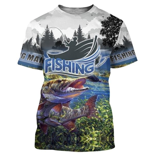 

men 3d walleye fishing printed cool qdy001 3d print shirts anime graphic oversized men clothing