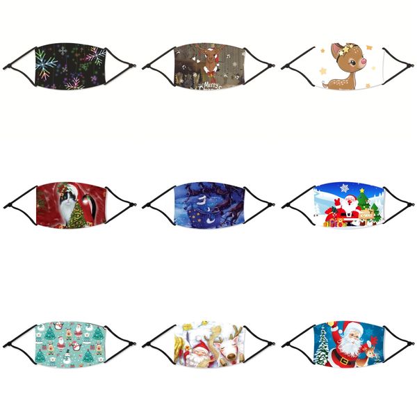 

designer fashion washable protective face christmas masks black cotton reusable kids anti dust cycling mouth christmas mask children clot#46