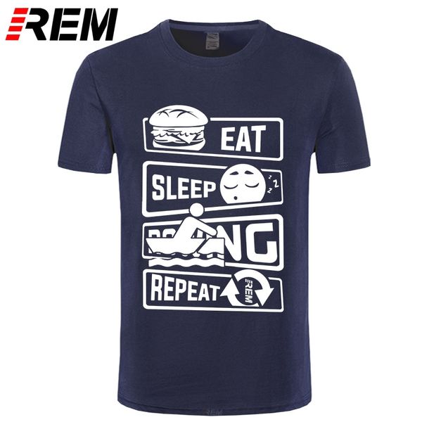 

new brand-clothing t shirts eat sleep rowing funny t-shirt boat row single scull sculling oar new summer fashion