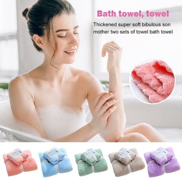 

soft coral velvet face bath towels kid absorbent bathroom towel set