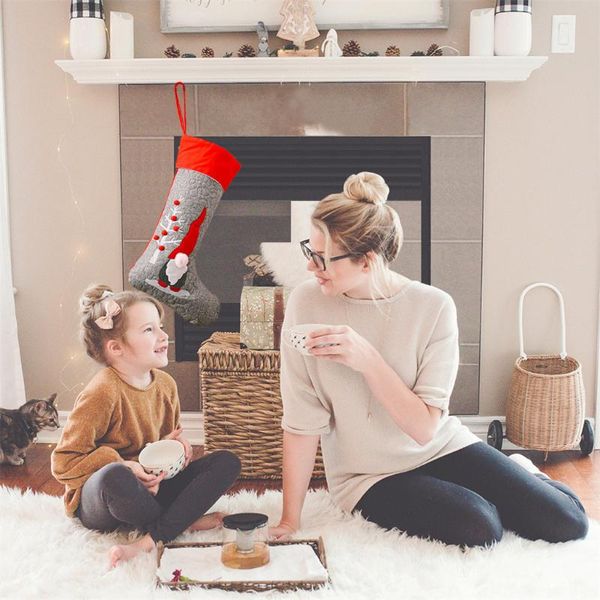 

christmas stockings 18 inches with large plaid snowflake stockings for candy christmas pendant gift wrapping for kids