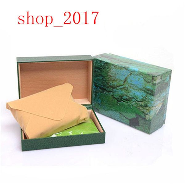 

yy green brand watch original box papers card purse gift boxes handbag rolex box for 903 watches, Black;blue