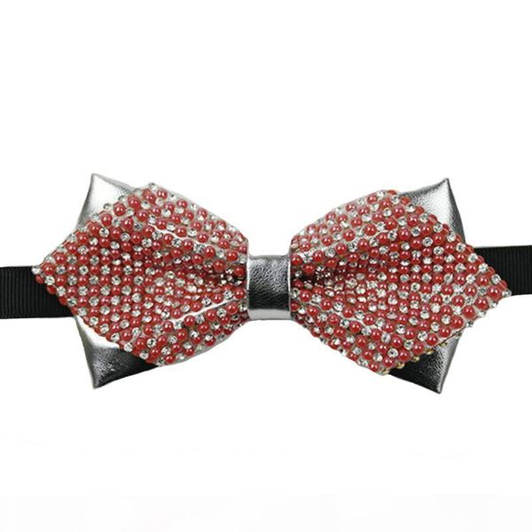 

crystal bow tie high-grade men's korean classic fashion starry crystal exquisite luxury wedding host double layer bowtie gifts, Blue;purple