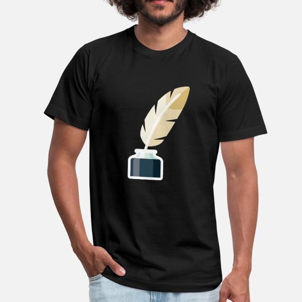 

quill и чернила тенниска мужчины customize футболка круглый воротник kawaii фитнес юмор летом прохладно рубашки