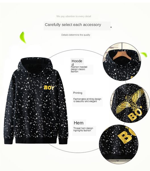 

2020 boy sweater set men's fashion brand spring and autumn 2020 new hooded cotton two-piece sports casual men's suit, Gray