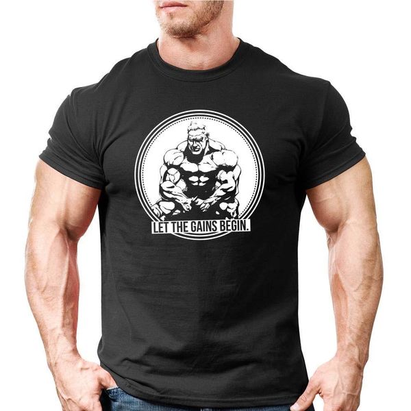 

sport 2019 summer let the gains begin t-shirt | gymer workout traininger tee