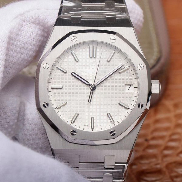 

orologio di lusso mens watch 41mm 15500 series 4302 movement automatic men watches montre de luxe watches, Slivery;brown