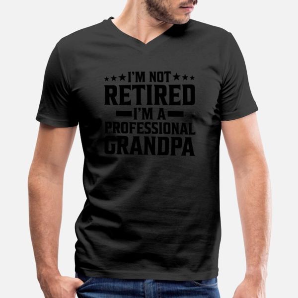 

i m not retired i m professional grandpa gift t shirt men design short sleeve crew neck vintage graphic humor summer style standard shirt