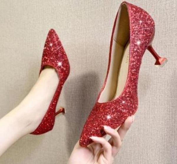 

2020 women's shoes in spring and autumn with new style fashion middle heel pointed end shoes heel 3cm,6cm, Black