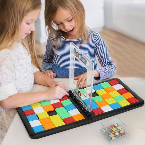

educational slide double game cube puzzle funny family party magic block cubes toy speed game activity board learning kids toys