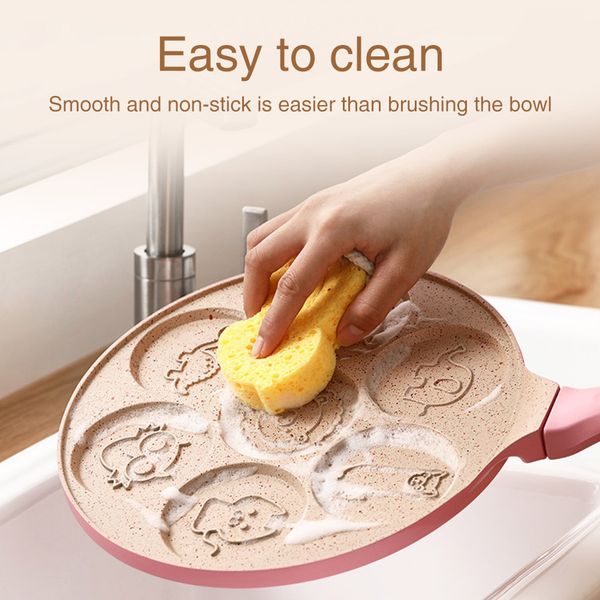 

7 holes breakfast cooking egg waffle omelette pot frying pan non-stick household