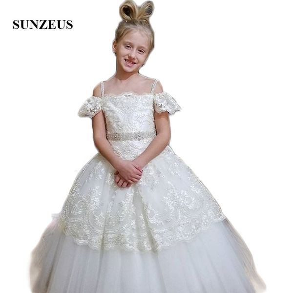 

empire принцесса бальное платье кружева цветок девочки платья 2020 первое причастие платья из бисера свадебные cerimonia бамбина sf15, Red;yellow