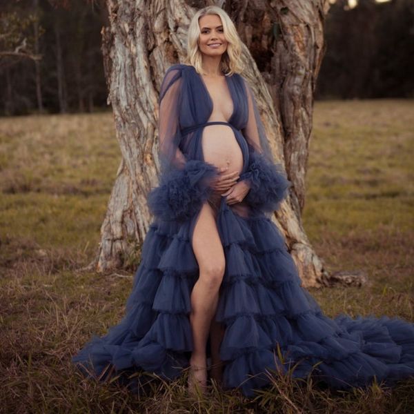 

navy maternity dresses v neck a line tiered skirts maternity gown for pshoot boudoir lingerie robe bathrobe nightwear babydoll, White;pink