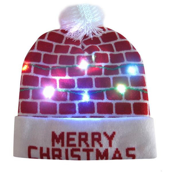 

christmas party led beanie hat light up knitted hat for children adult
