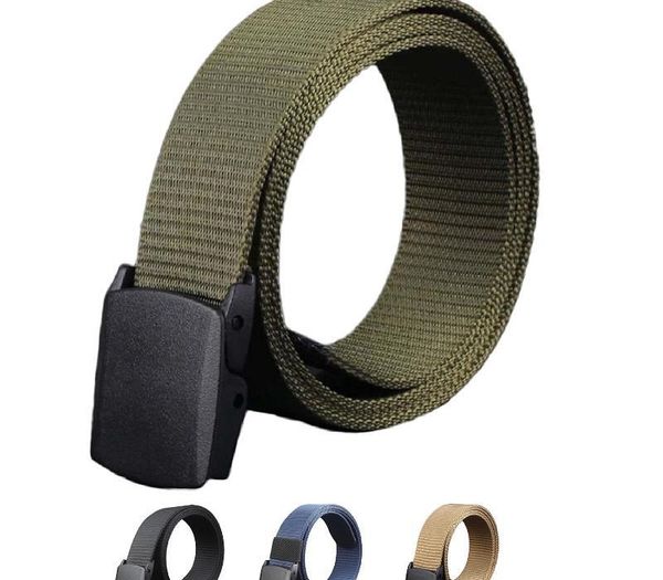 

Men's nylon belt Hypoallergenic outdoor leisure belt Automatic buckle Wild Men Hypoallergenic Metal Canvas Free Plasti