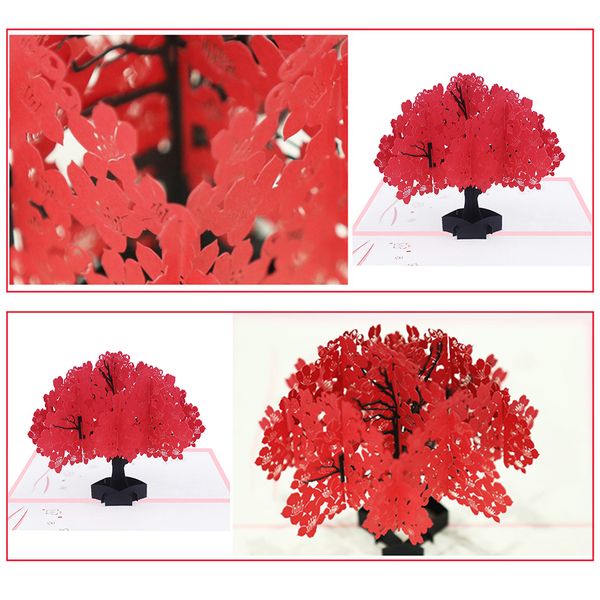 

3d greeting cards valentine's day kapok wedding gift birthday anniversary up