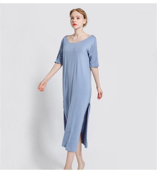 

style backless short sleeve loose womens sleepwear plus size womens underwear traditional womens designer sleepshirts, Black;red