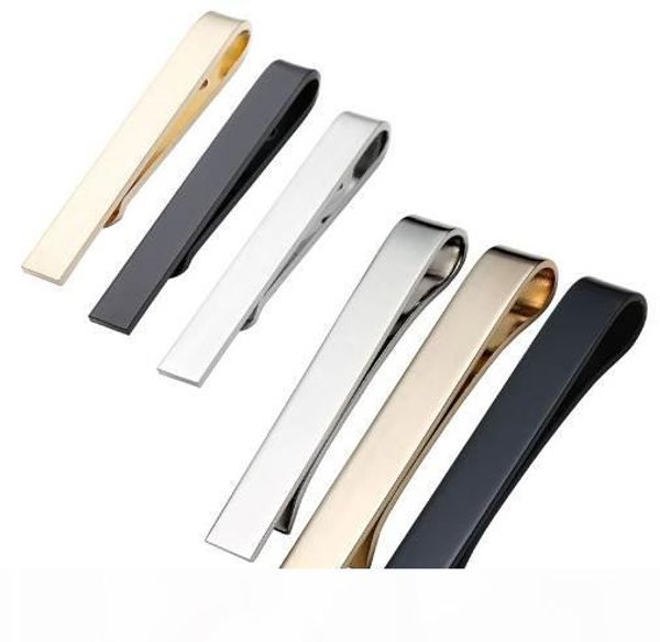 

ayliss new 6pcs men's gentlemen business mirror simple steel necktie thin clip tie bar clasp pin 42*5mm size and 54*8mm size, Silver